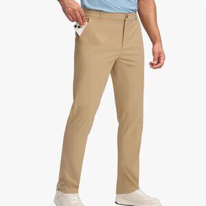 Slim Fit Lightweight Tech 5 Pocket Golf Tan Khaki Pants Men W30 L32